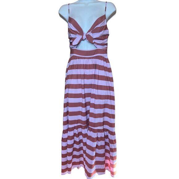 ALC Laurel Maxi Dress in Rust & Lavender Stripe NWT Size 8 - Picture 5 of 10